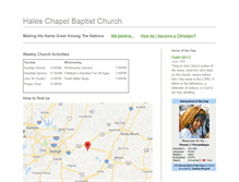 Tablet Screenshot of haleschapelbaptistchurch.com